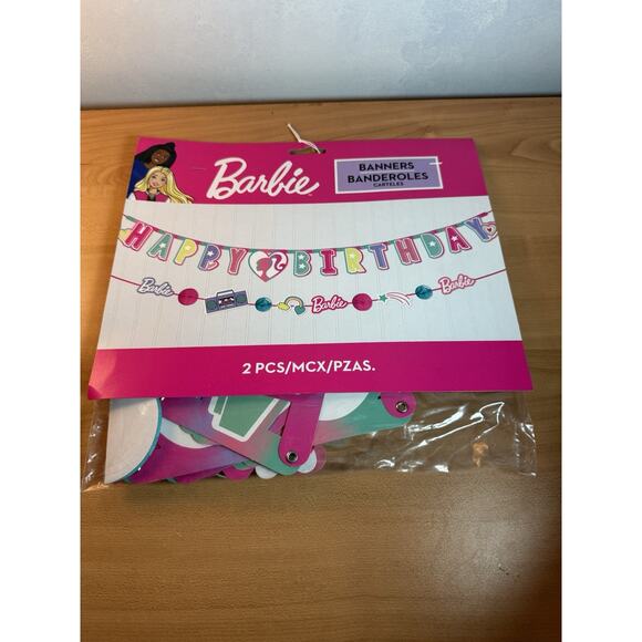 Barbie® Dream Together Happy Birthday Banner 2-Pcs 6 Feet NEW - Picture 1 of 4